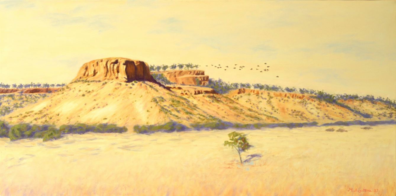Ancient Koa Peoples land 50x100cm $1600